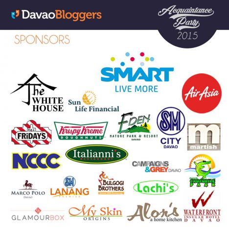 Davao Bloggers Acquaintance Party 2015 Sponsors