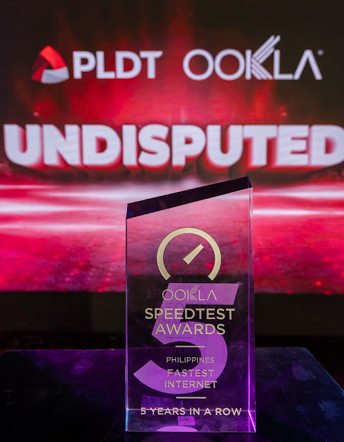 
PLDT achieved a 5 year peat win at Ookla Speedtest Awards 