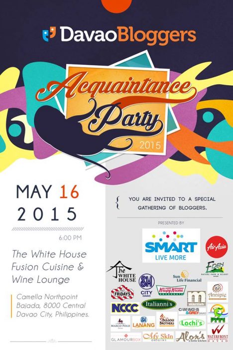 Davao bloggers acquaintance party 2015