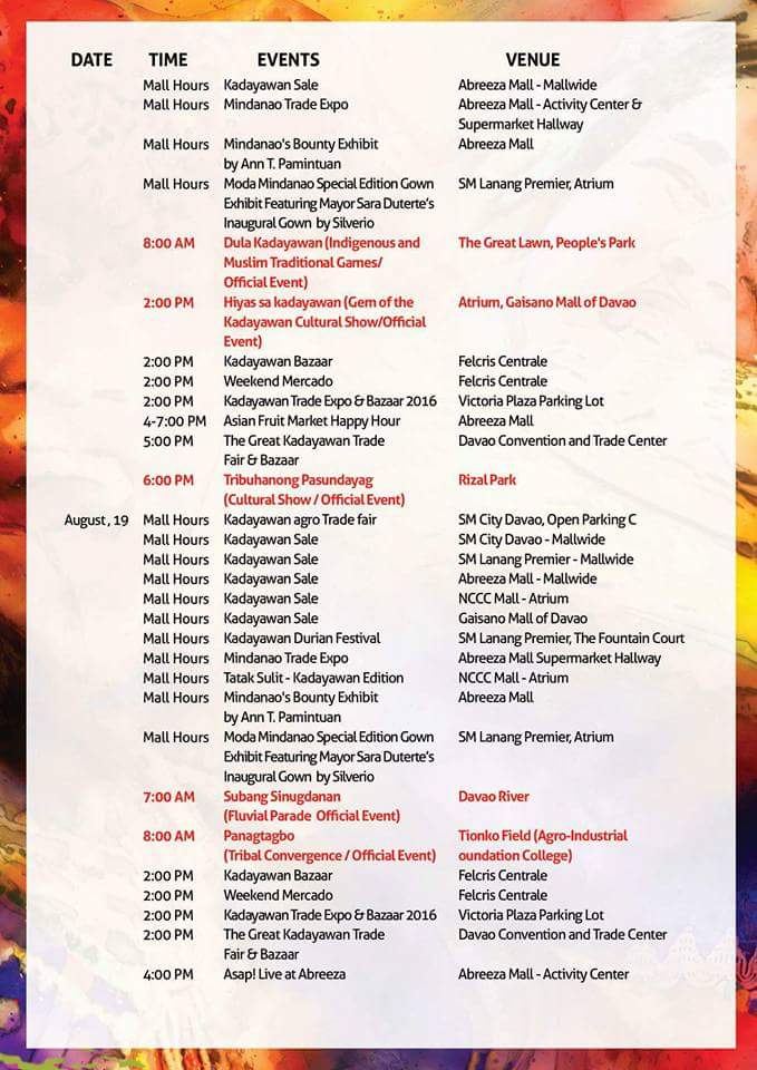 kadayawan 2016 schedule of events 3