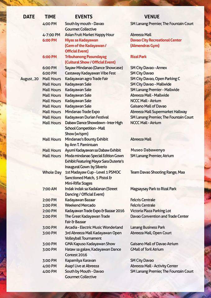 kadayawan 2016 schedule of events 4